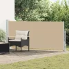  Húzható oldalsó napernyő Bézs 500 x 140 cm Poliészter