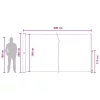  Húzható oldalsó napernyő Bézs 600 x 200 cm Poliészter