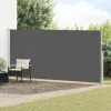  Húzható oldalsó napernyő Antracitszürke 600 x 220 cm Poliészter