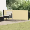  Húzható oldalsó napernyő Homokszín 300 x 100 cm Poliészter