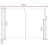  Húzható oldalsó napernyő Szürke 300 x 170 cm Poliészter