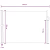  Húzható oldalsó napernyő Homokszín 300 x 200 cm Poliészter