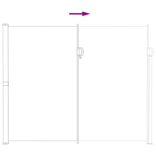  Húzható oldalsó napernyő Szürke 300 x 220 cm Poliészter