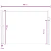  Húzható oldalsó napernyő Szürke 300 x 220 cm Poliészter