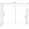  Húzható oldalsó napernyő Szürke 500 x 140 cm Poliészter