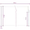  Húzható oldalsó napernyő Szürke 500 x 200 cm Poliészter
