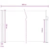  Húzható oldalsó napernyő Szürke 600 x 220 cm Poliészter