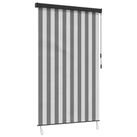    Roletta Antracit és Fehér 80 x 250 cm Szövet és Alumínium