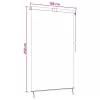  Roletta Fekete 180 x 250 cm Szövet és Alumínium