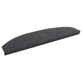    Öntapadós lépcsőszőnyegek 15 pcs Sötétszürke 80 x 24,5 x 3,5 cm