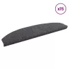  Öntapadós lépcsőszőnyegek 15 pcs Sötétszürke 80 x 24,5 x 3,5 cm