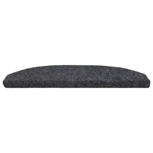  Öntapadós lépcsőszőnyegek 15 pcs Sötétszürke 80 x 24,5 x 3,5 cm