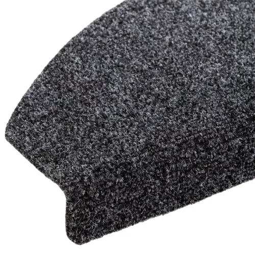  Öntapadós lépcsőszőnyegek 15 pcs Sötétszürke 80 x 24,5 x 3,5 cm
