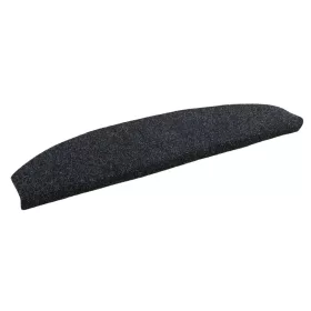    Öntapadós lépcsőszőnyegek 15 pcs Fekete 80 x 24,5 x 3,5 cm