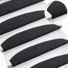  Öntapadós lépcsőszőnyegek 15 pcs Fekete 80 x 24,5 x 3,5 cm