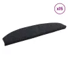  Öntapadós lépcsőszőnyegek 15 pcs Fekete 80 x 24,5 x 3,5 cm