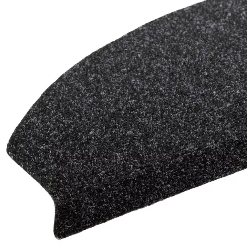  Öntapadós lépcsőszőnyegek 15 pcs Fekete 80 x 24,5 x 3,5 cm