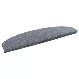    Öntapadós lépcsőszőnyegek Félkör 15 pcs Világosszürke