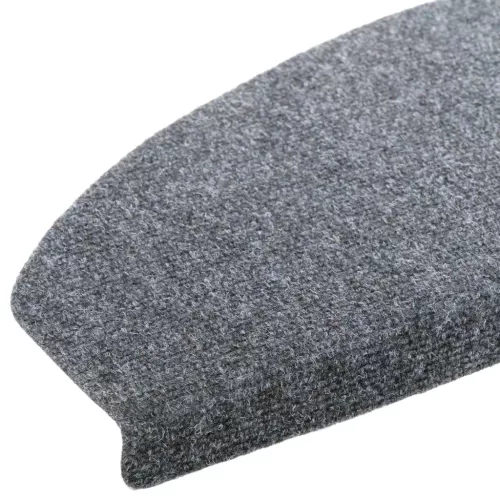  Öntapadós lépcsőszőnyegek Félkör 15 pcs Világosszürke