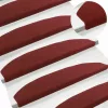  Öntapadós lépcsőszőnyegek Félkör 15 pcs Bordeaux piros