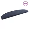  Öntapadós lépcsőszőnyegek Félkör 15 pcs Kék 80 x 24,5 x 3,5 cm
