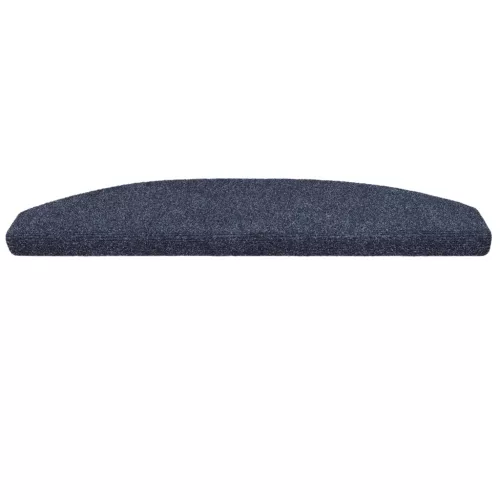  Öntapadós lépcsőszőnyegek Félkör 15 pcs Kék 80 x 24,5 x 3,5 cm