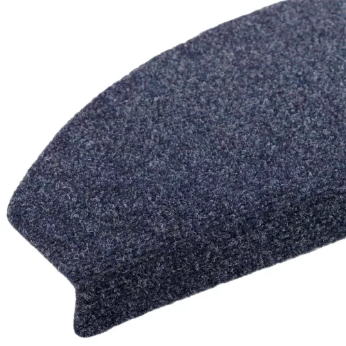  Öntapadós lépcsőszőnyegek Félkör 15 pcs Kék 80 x 24,5 x 3,5 cm