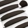 Öntapadós lépcsőszőnyegek 15 pcs Sötét Barna 80 x 24,5 x 3,5 cm