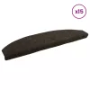  Öntapadós lépcsőszőnyegek 15 pcs Sötét Barna 80 x 24,5 x 3,5 cm