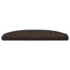  Öntapadós lépcsőszőnyegek 15 pcs Sötét Barna 80 x 24,5 x 3,5 cm