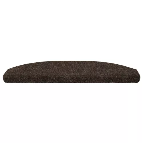  Öntapadós lépcsőszőnyegek 15 pcs Sötét Barna 80 x 24,5 x 3,5 cm