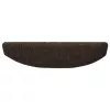  Öntapadós lépcsőszőnyegek 15 pcs Sötét Barna 80 x 24,5 x 3,5 cm