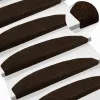  Öntapadós lépcsőszőnyegek 15 pcs Barna 80 x 24,5 x 3,5 cm