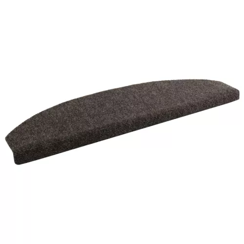  Öntapadós lépcsőszőnyegek Félkör 15 pcs Antracitszürke