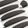  Öntapadós lépcsőszőnyegek Félkör 15 pcs Antracitszürke