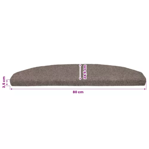  Öntapadós lépcsőszőnyegek 15 pcs Mohaachát 80 x 24,5 x 3,5 cm