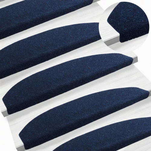  Öntapadós lépcsőszőnyegek Félkör 15 pcs Tengerészkék