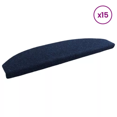  Öntapadós lépcsőszőnyegek Félkör 15 pcs Tengerészkék