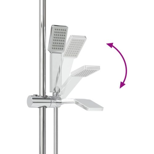  Zuhanyrendszer készlet Krómszínű 70 cm Rozsdamentes Acél