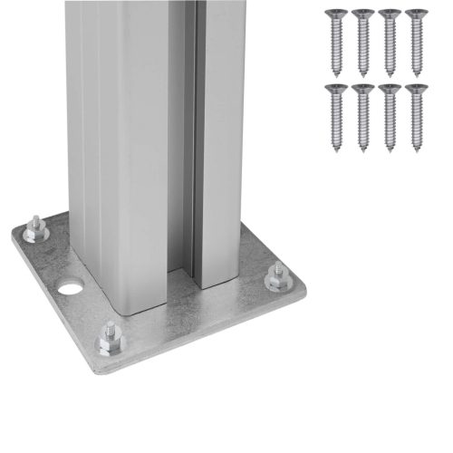  Hulladék Gyűjtő Kerítés Barna 85 x 12 x 115 cm Alumínium és WPC