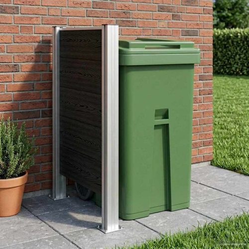  Hulladék Gyűjtő Kerítés Szürke 85 x 12 x 115 cm