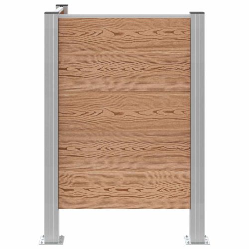  Hulladék Gyűjtő Kerítés Barna 85 x 85 x 115 cm Alumínium és WPC