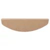  Öntapadós lépcsőszőnyegek Félkör 15 pcs Bézs 80 x 28 x 3,5 cm