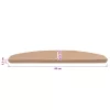  Öntapadós lépcsőszőnyegek Félkör 15 pcs Bézs 80 x 28 x 3,5 cm