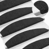  Öntapadós lépcsőszőnyegek Félkör 15 pcs Fekete 80 x 28 x 3,5 cm