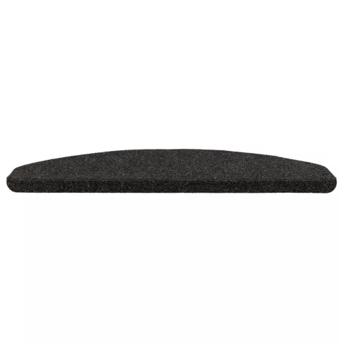  Öntapadós lépcsőszőnyegek Félkör 15 pcs Fekete 80 x 28 x 3,5 cm