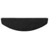  Öntapadós lépcsőszőnyegek Félkör 15 pcs Fekete 80 x 28 x 3,5 cm