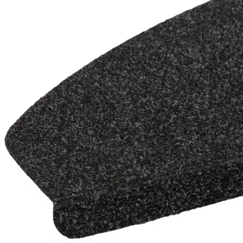  Öntapadós lépcsőszőnyegek Félkör 15 pcs Fekete 80 x 28 x 3,5 cm