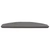  Öntapadós lépcsőszőnyegek Félkör 15 pcs Szürke 80 x 28 x 3,5 cm