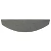  Öntapadós lépcsőszőnyegek Félkör 15 pcs Szürke 80 x 28 x 3,5 cm